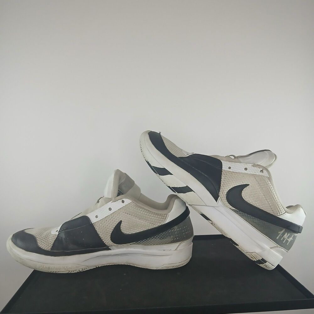 Nike Ja 1 Scratch 2.0 White Black Men’s 10.5 Basketball Shoes Streetwear Sporty - Picture 3 of 10